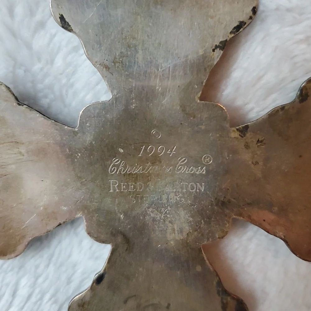 VTG Reed & Barton 1994 Sterling Christmas Cross